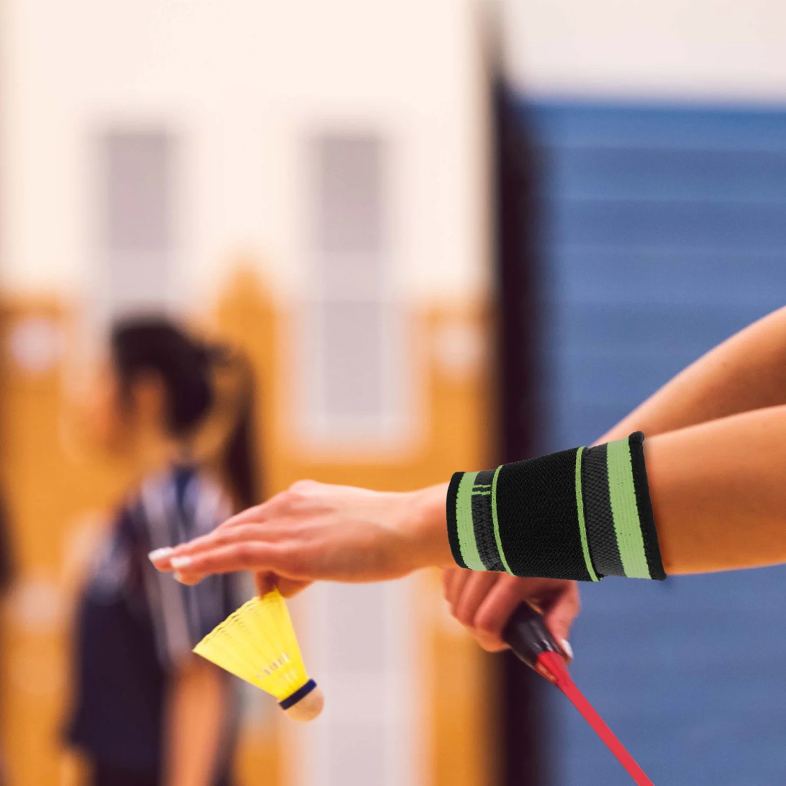 

2Pcs Sports Wrist Sleeve Compression Brace Comfortable Non-Slip Design for Outdoor Indoor Activities Badminton Football Wrist