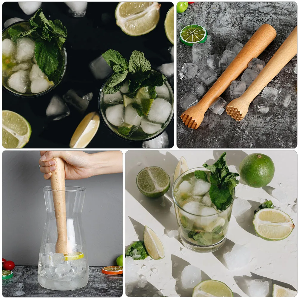 

Wooden Masher Beech Stirring Rod For Cocktail Mixing Mojito Muddler Ice Crushed Tool Fruit Crusher Milk Tea Swizzle Stick Bar