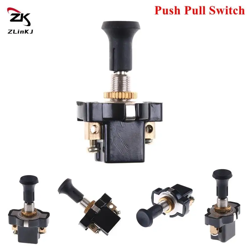 1PCS Durable High Performance On-Off Long Push Pull Switch 12V Screw Terminals New