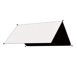 4x3m Tent Tarp Survival Black Coating Sun Shelter Shade Canopy Outdoor Backpacking Waterproof Camping Awning SunShade