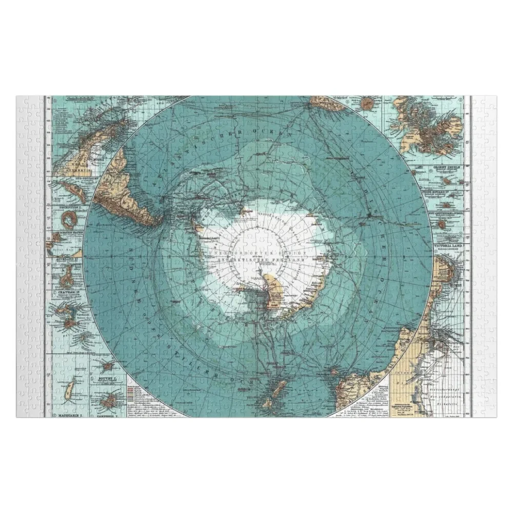 Mappa dell'antartico Vintage Jigsaw Puzzle regali personalizzati per bambini con foto giocattoli regalo personalizzati per bambini per Puzzle per bambini