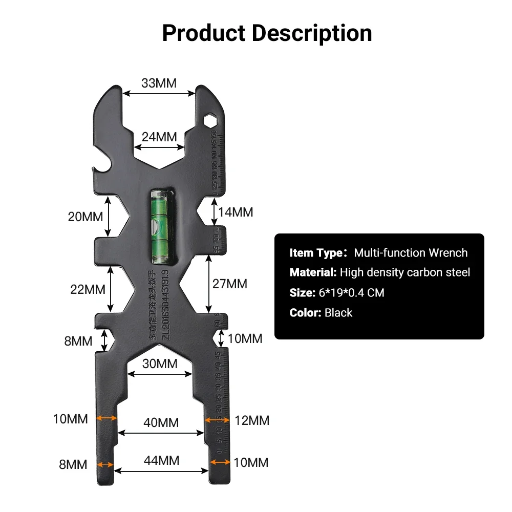 For Kitchen Toilet Bowl Sink Faucet Multifunctional Bathroom Wrench Counter Basin Drain Hose Installation Spanner Repair Tool