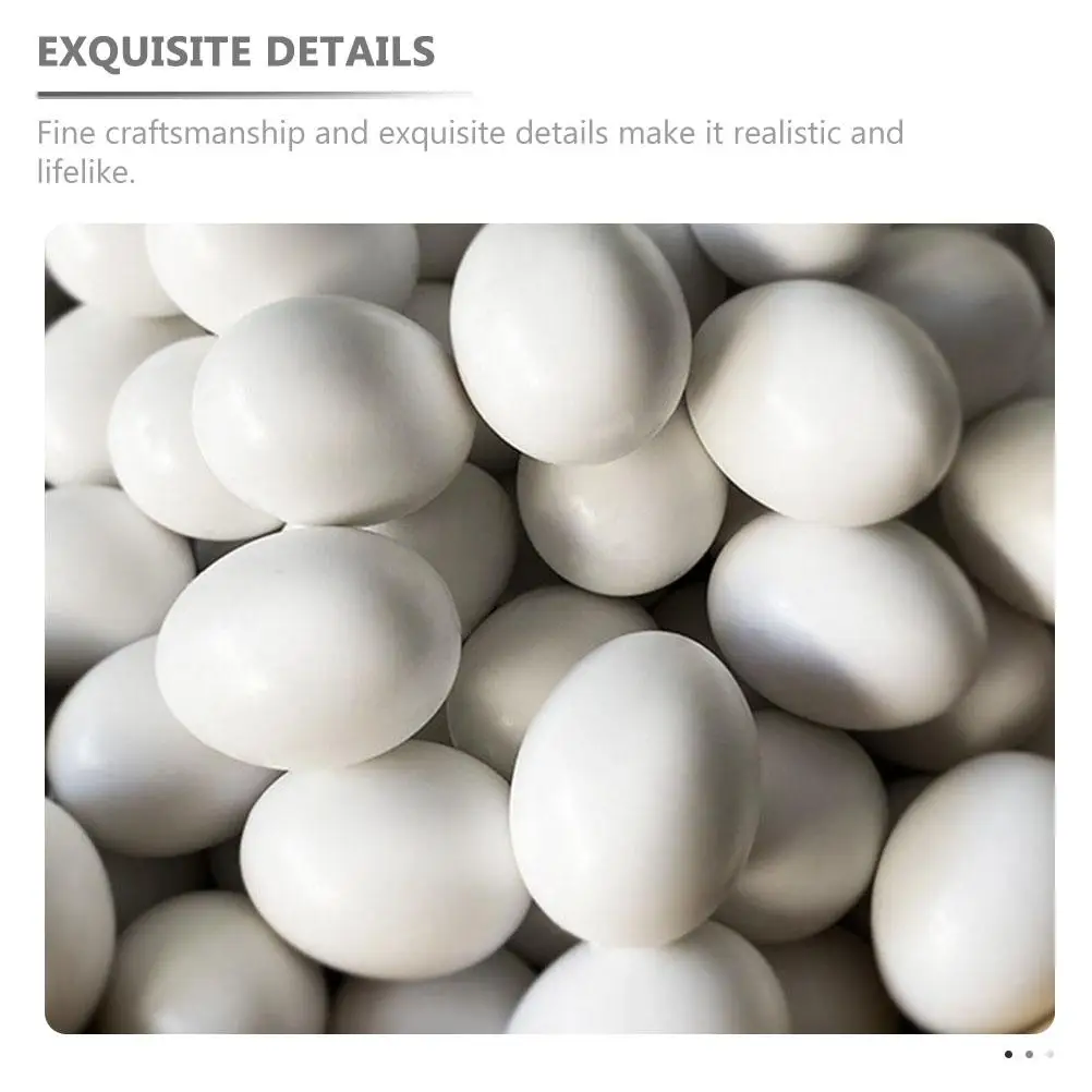 12 Pcs Artificial Bird Eggs Fake Plastic White Accessories For Dove Coop Delicate Simulated Eggs Multi Function Plastic Egg - Image 6