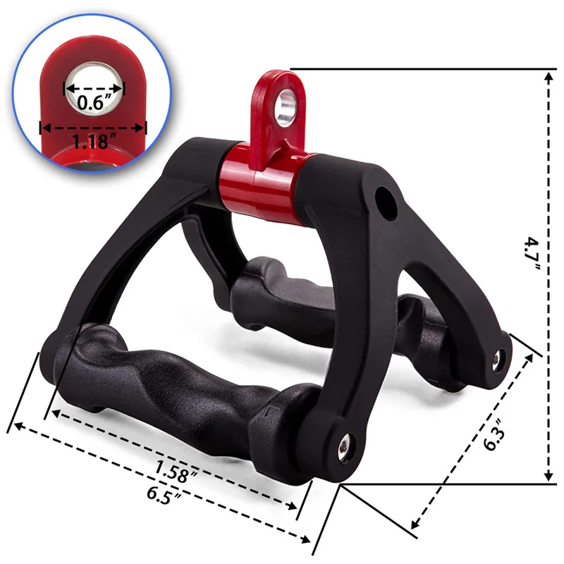 

Ergonomics V-shaped Handle Lat Pull-down Fitness Equipment Accessory for Seated Rowing Back Biceps Strength Training T-bar