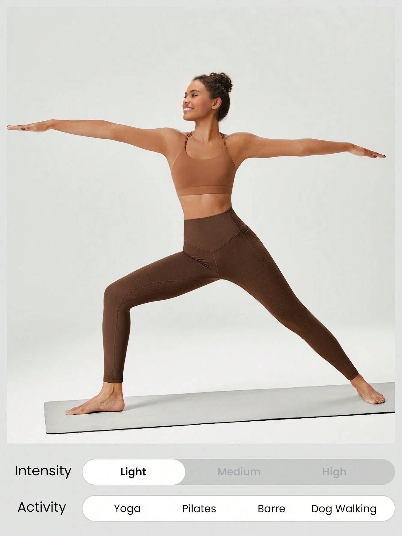 

26-дюймовые теплые флисовые леггинсы FeatherFit с высокой талией для йоги, пилатеса и повседневной носки