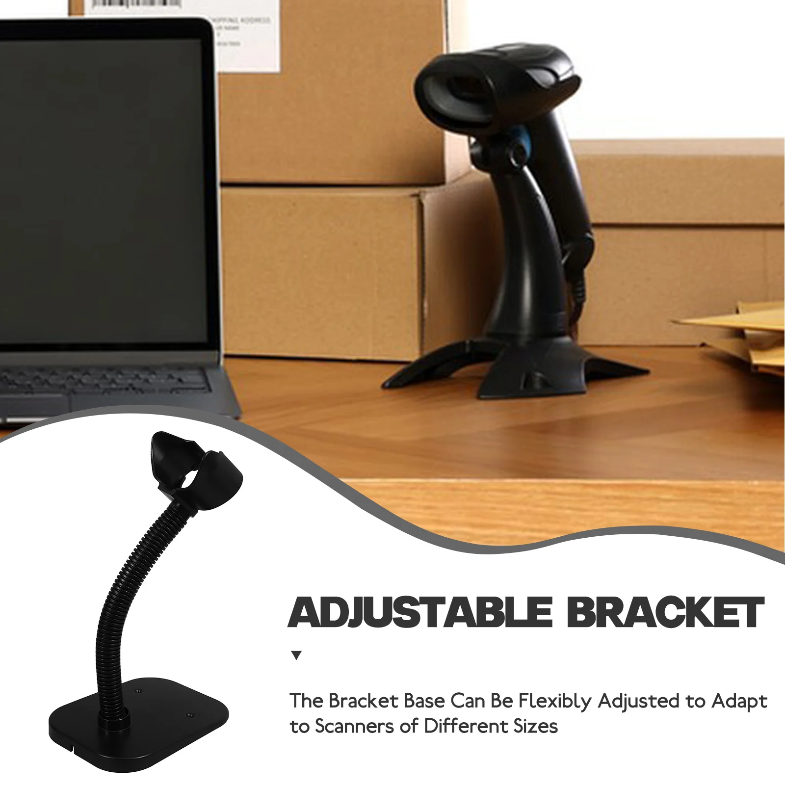 

Universal Barcode Scanner Holder Stand for Desk Handheld Reader Bracket Stable Base Suitable Supermarkets Stores