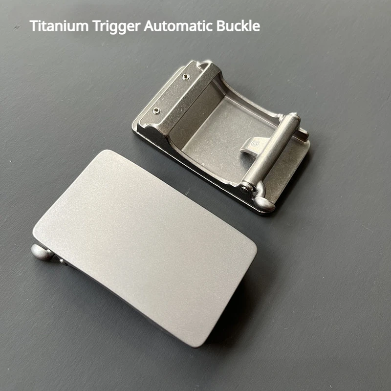 Titanium Trigger Automatic Buckle for Inner-Wearing Belt Holeless Buckle Suitable for 3.5cm Wide Straps Waistband Accessories