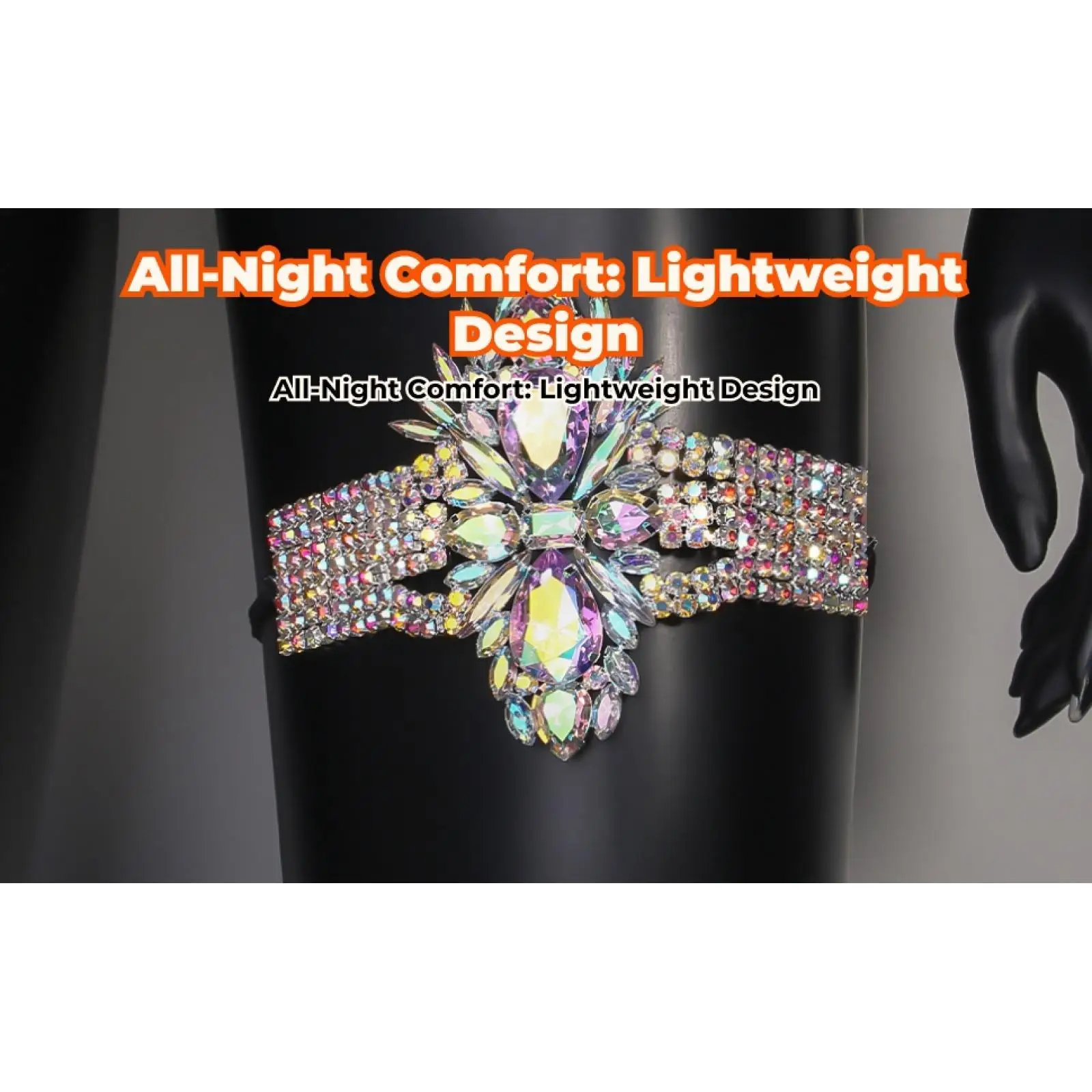 Women Thigh Chain Body Jewelry Luxury Copper Leg Chain Sexy Accessories Lightweight Party Decoration for Wedding Rave Beach