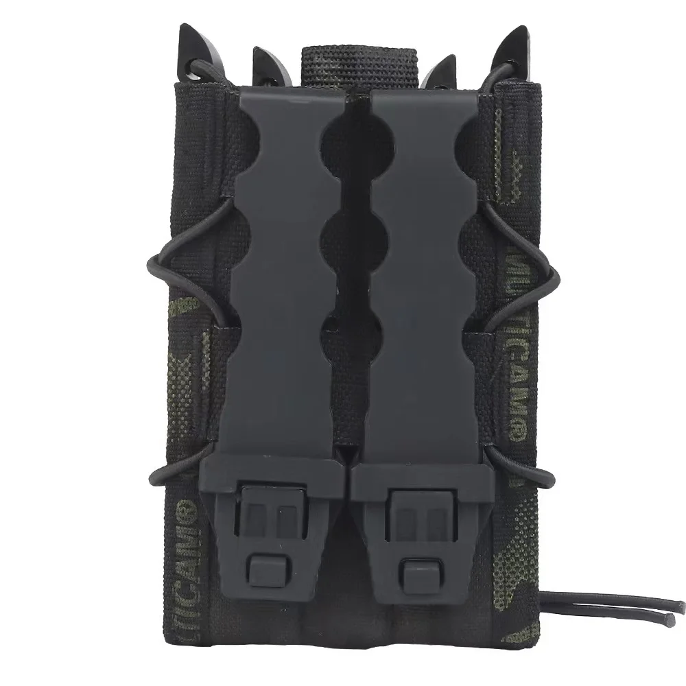 Tactical Magazine Pouch 5.56/9MM Single Magazine Bag Rifle Pitol Molle Mag Holster Pouch for AK AR M4 AR15