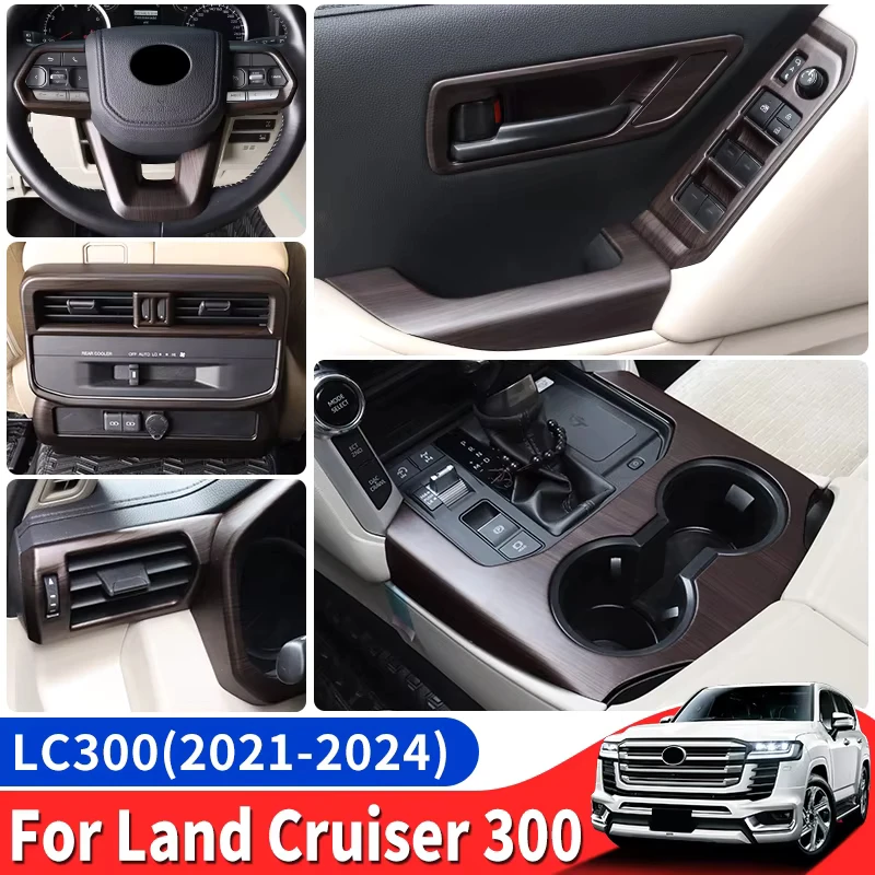 

For Toyota Land Cruiser 300 LC300 2021 2022 2023 2024 Car Interior Wood Sticker Perfect Fit Interior Upgrade Styling Accessories