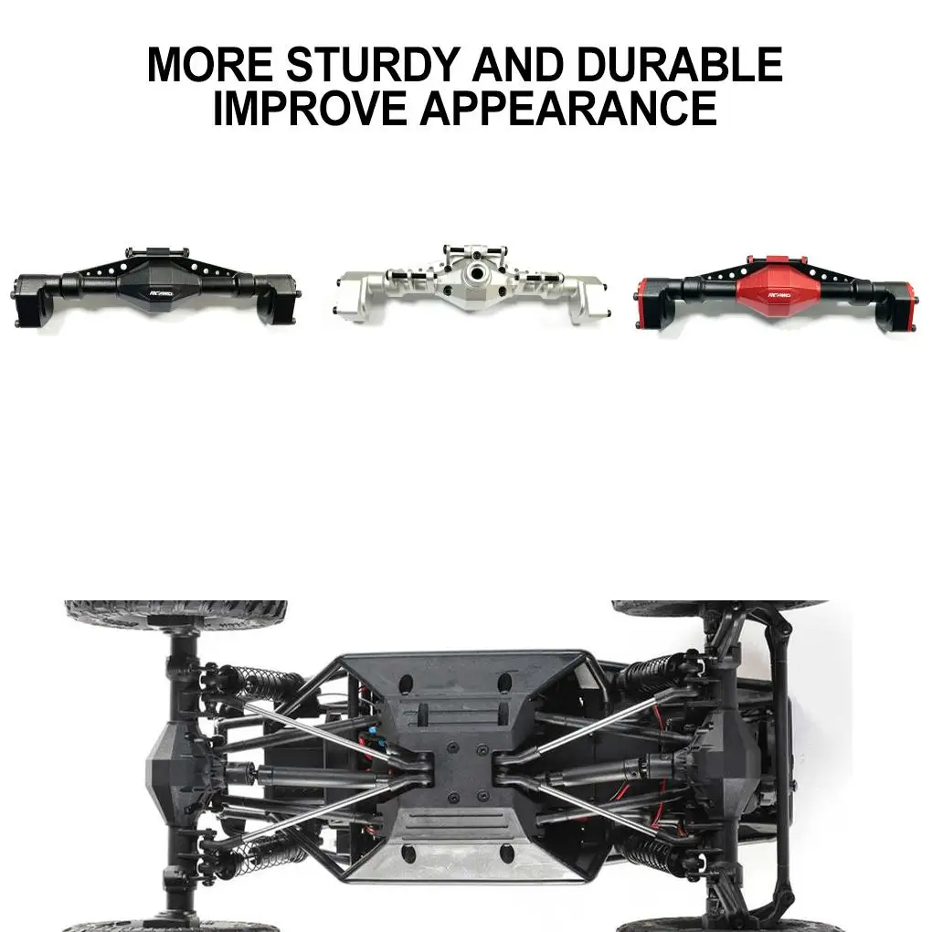 RCGOFOLLOW ze stopu aluminium przednia tylna oś portalowa do 1/18 osiowego UTB18 Capra AXI01002 pojazd wspinaczkowy Buggy RC części zamienne