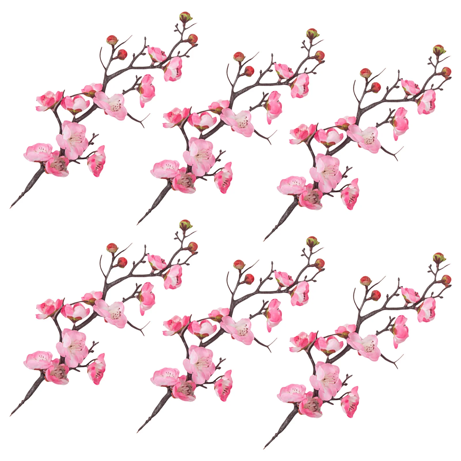 

6Pcs Cupcake Toppers Cake Decoration Picks Elegant Flower Branch Design for Wedding Birthday Party Favor Decor
