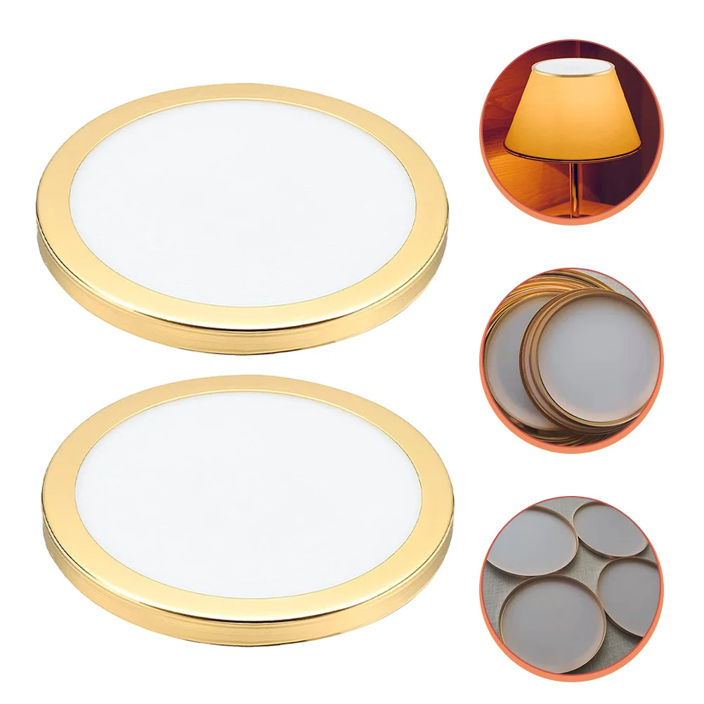 

2Pcs Lampshade Cover Dustproof Diffuser Round Acrylic Shade Guard Protects Light Keeps Clean Softens Illumination for Table
