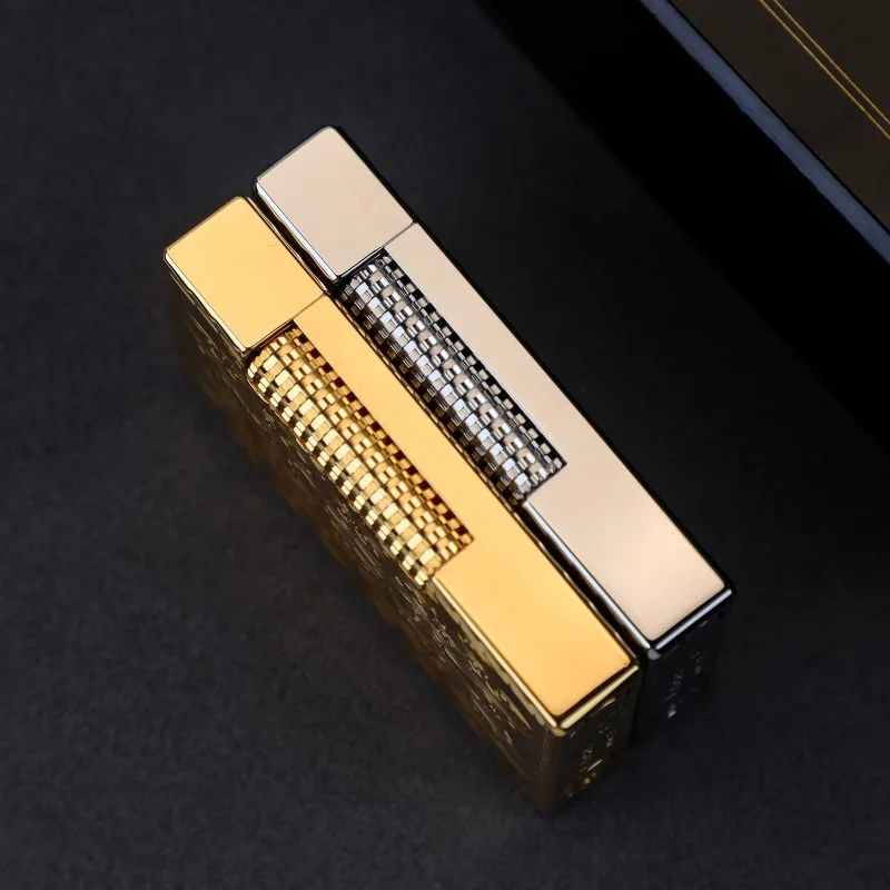 

2026 New Calories Lighter Copper Grinding Wheel Side Slip Copper Engraved Lace Best Choice Gift for Boyfriend
