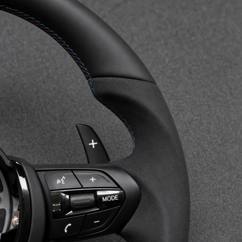 For BMW F20 F30 F22 F01 F10 M2 F87 M3 F80 M5 X3 F25 F82 F15 E70 E90 E71 E60 X5 E70 M6 Factory Bestsellers Suede Steering Wheel view 3