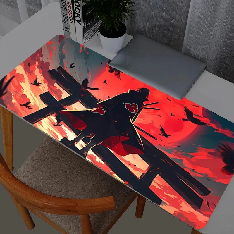 Naruto Itachi Uchiha Mauspad Computer Laptop Anime Tastatur Mauspad Großes Mauspad Tastaturen Gamer Decoracion Schreibtischunterlage