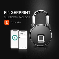 Tuya APP Bluetooth Keyless Biometric Fingerprint Smart Lock USB Rechargeable Electronic Anti-Theft Security Padlock Luggage Lock