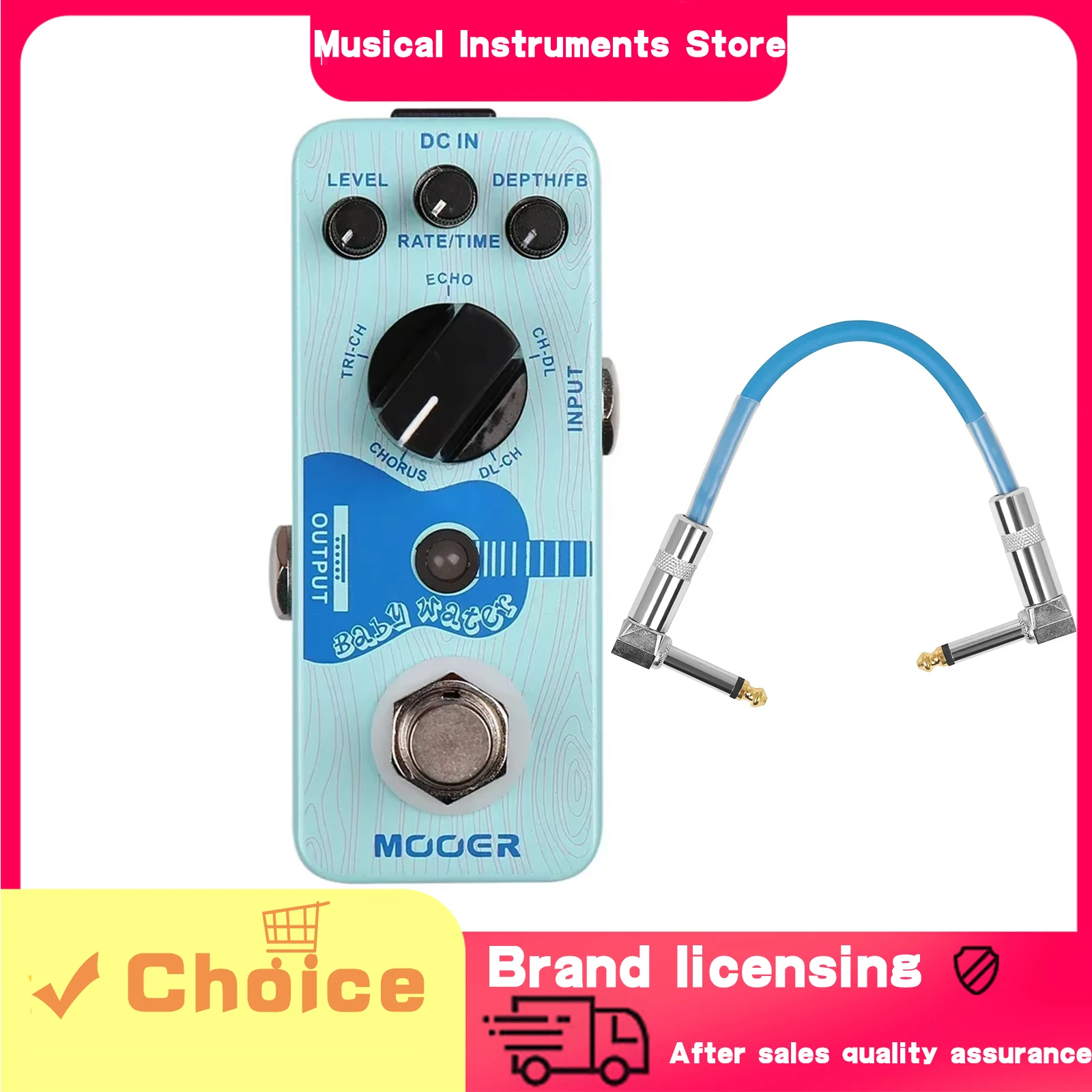 

MOOER Guitar Effects Pedal DC 9V Adapter Delay Chorus Effect Acoustic Guitar Pedalboard Compressor Pedal Guitar Accessories