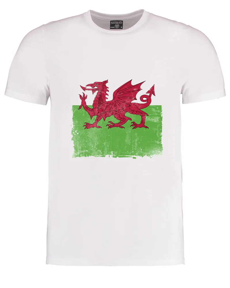 Welsh flag- Wales national pride country symbol  High Quality 100%Cotton Short Sleeve