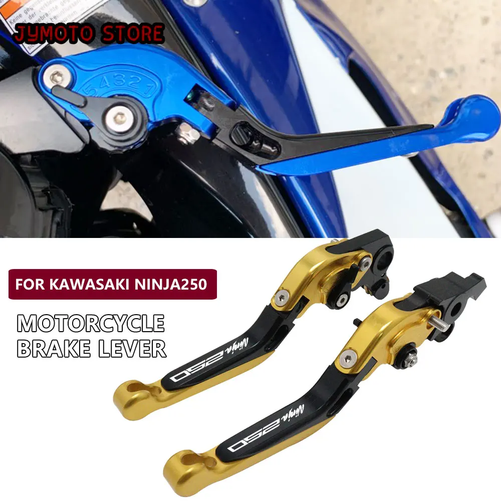 

For Kawasaki Ninja 250 R Folding Brake Clutch Levers Motorcycle Extendable CNC Aluminum Handle Lever 2008 2009 2010 2011 2012