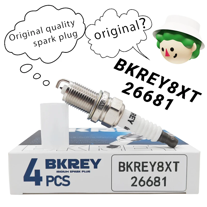 4/20pcs BKR8EIX 2668 Iridium Spark Plug Candles For Audi Volkswagen A3 A4 A5 TT TTS CC Tiguan Jetta Passat For BKREY8XT 26681