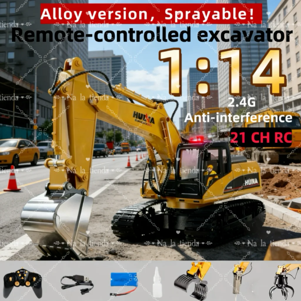 

Huina 1:14 сплав 21-канальный экскаватор с дистанционным управлением металлическая версия 550HD 2,4G беспроводной большой строительный автомобиль экскаватор игрушки