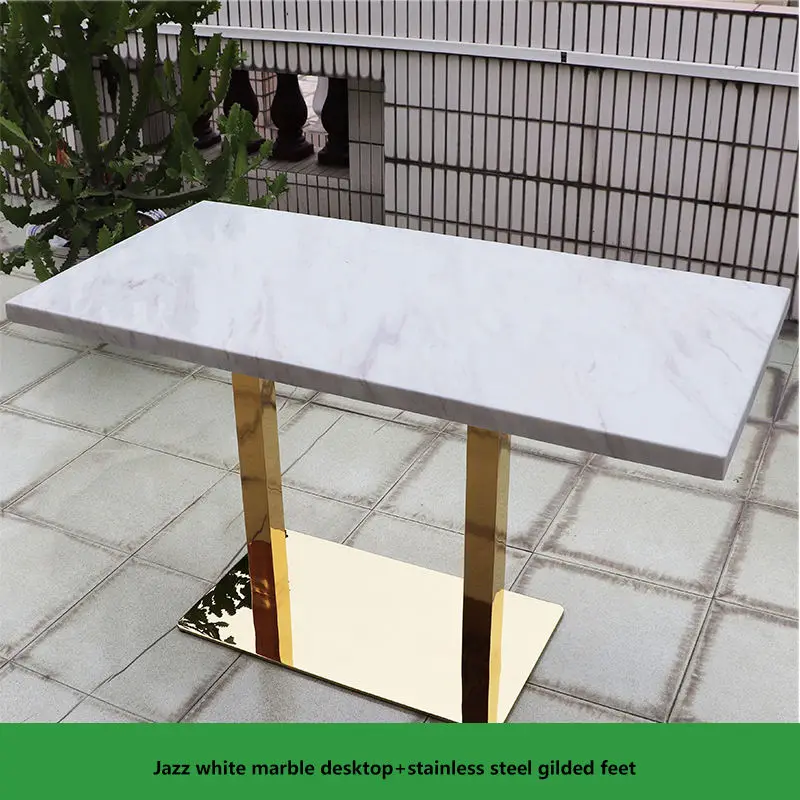 Custom.Luxury Hotel مخصص مربع مستدير طاولات طعام رخامية طاولة مقهى طاولة مطعم الوجبات السريعة #5