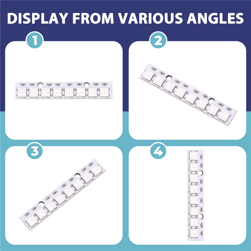 

New!!8 X WS2812B 5050 RGB Driving LED Lights Board Strip Built-In Full-Color For NAZE32 CC3D