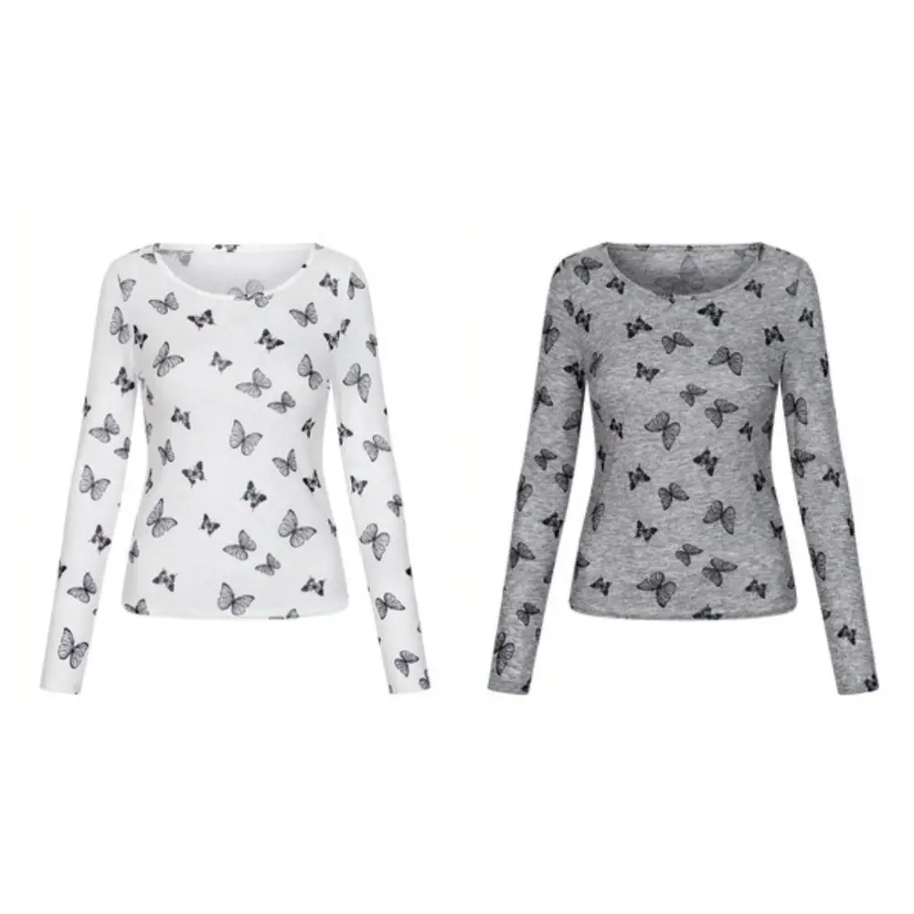 

Youthful Y2k Long Sleeves T Shirts Ins O-neck Bottoming Shirts Women Streetwear Thin Sun-protection Pullovers Spring Autumn