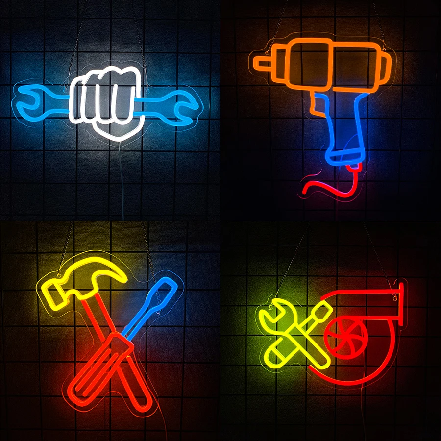 Repair Tools Neon Sign For Wal - Workshop Tools Store review and price