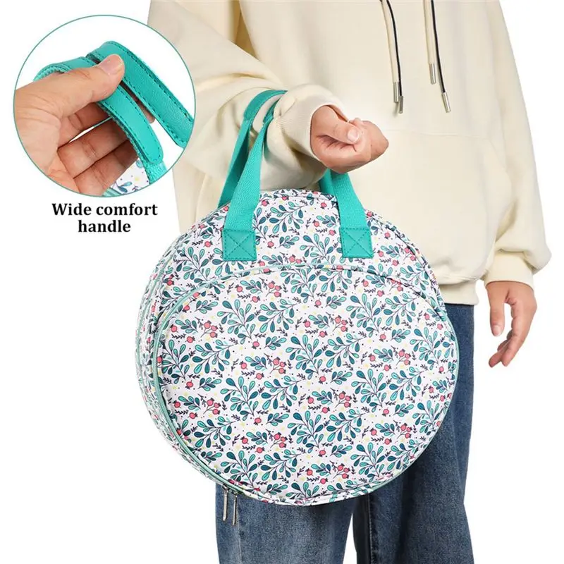 Craft Supplies& Threads Organizer Bag Multi-Layer Oxford Storage Bag For Embroidery Kit With Zipper Pockets