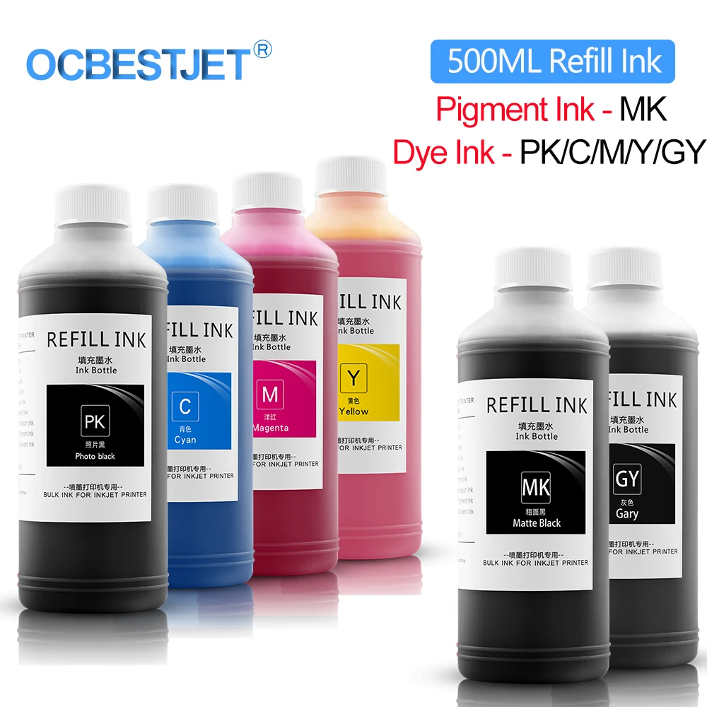 

500ML*6 Refill Ink For HP 727 730 For HP DesignJe T920 T1500 T2500 T930 T1530 T2530 T730 T830 T1600 T2600 T1700 Printer