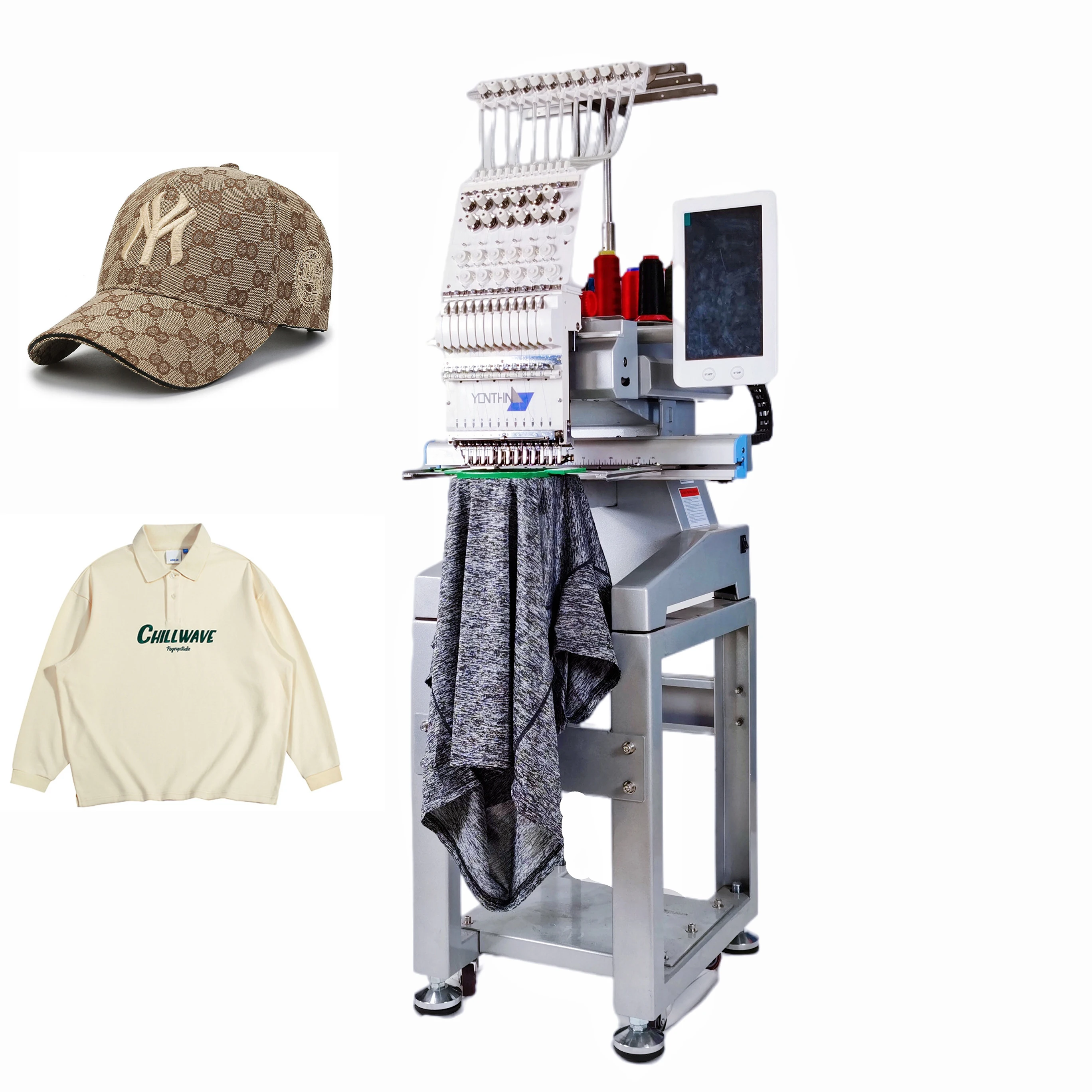 

Yonthin High Quality Computer Embroidery Making Machine Single Head Computerized For Clothes Custom Logo