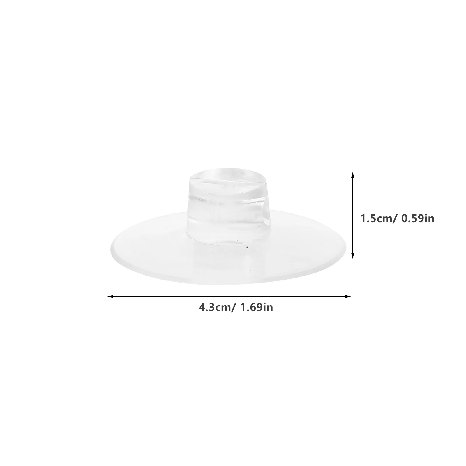 43mm Clear Suction Cup Clips Strong Vacuum Door Window Sucker Clamp Silicone Wire Cable Holders