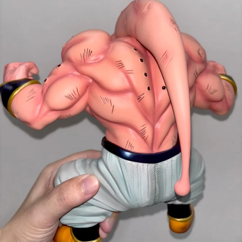 24cm em estoque dragon ball z muscular buu figura de ação majin buu anime figuras estátua pvc desktop ornamentado coleção modelo brinquedos