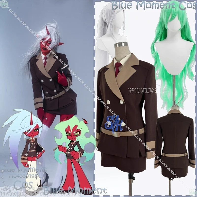 

Kneesocks Scanty Cosplay Panty & Stocking With Garterbelt SE2 Anime School Dark Uniform JK Dress Y2K Fashion Halloween Carnival