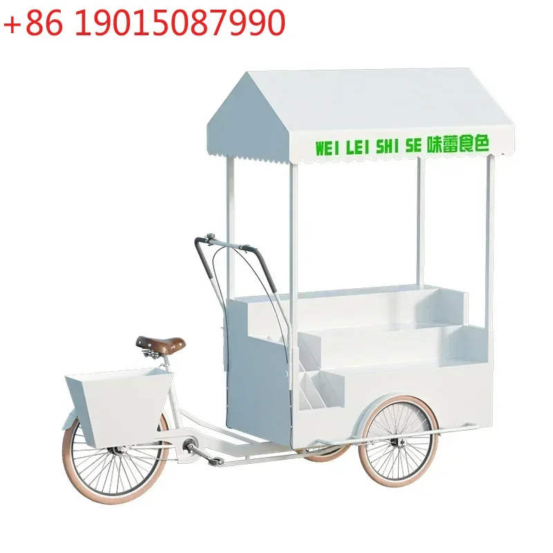 

H Outdoor three-wheeled dining car mobile float shopping mall camping selling stall drinks coffee cart
