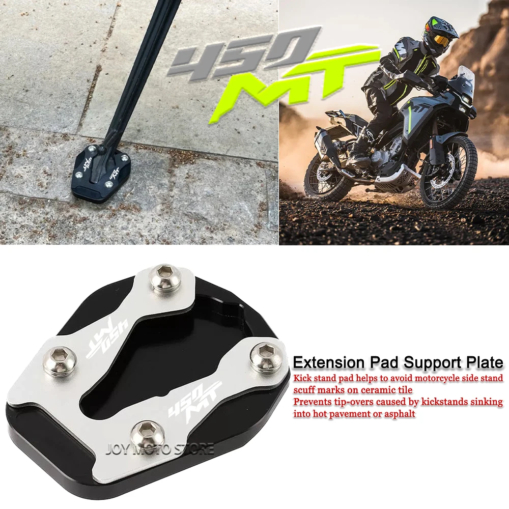 

For CFMOTO 450MT 450mt Motorcycle Kickstand Foot Side Stand Extension Pad Support Plate