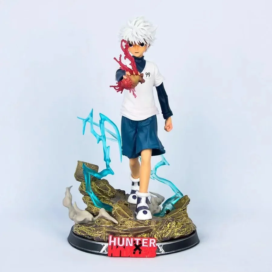 28CM HUNTER X HUNTER Gon Freecss Killua Zoldyck PVC Figure Model Statue Collection Toy Birthday Gift