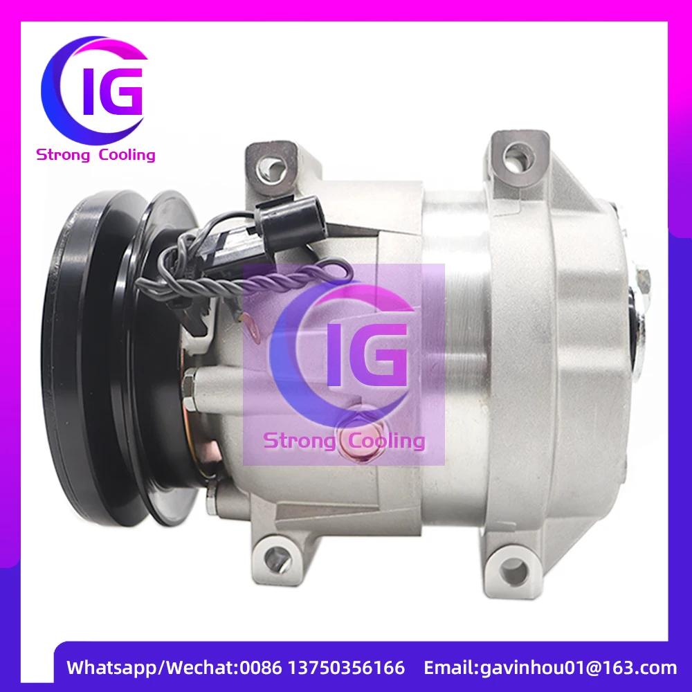 1PC AC Condition Compressor for Hyundai Wheel Loader Excavator R250LC-7A Case FA01DS100235CM 11Q690040 11Q690041 11Q6-90041