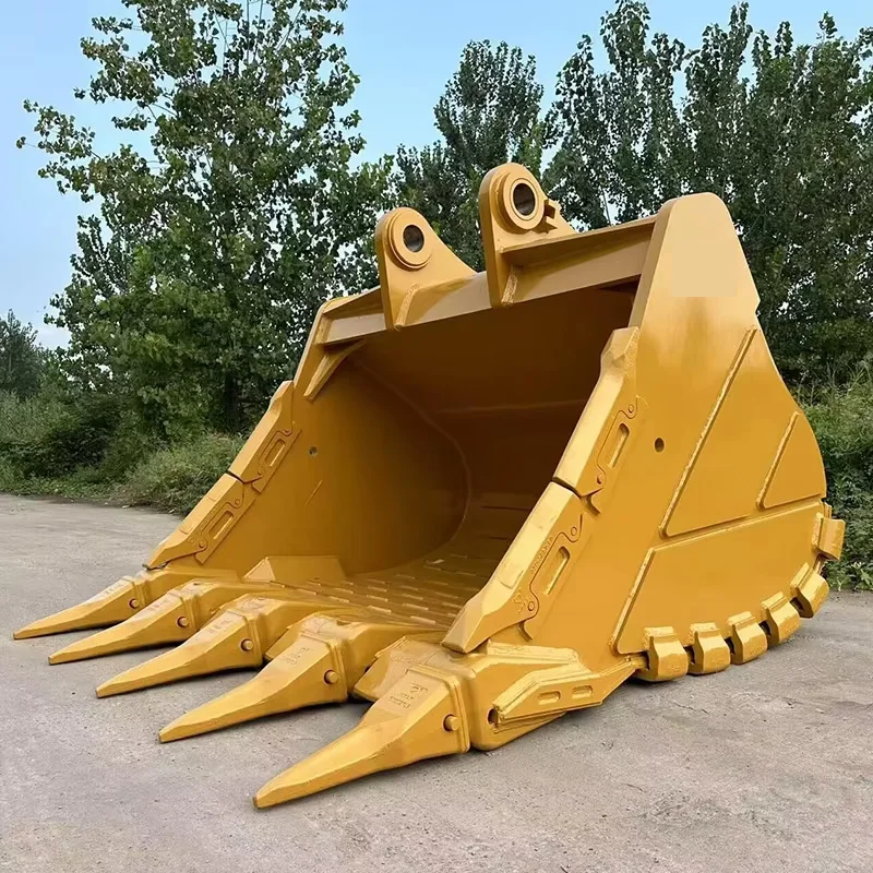Construction Machinery Excavator Parts Heavy Duty Rock Bucket with Teeth