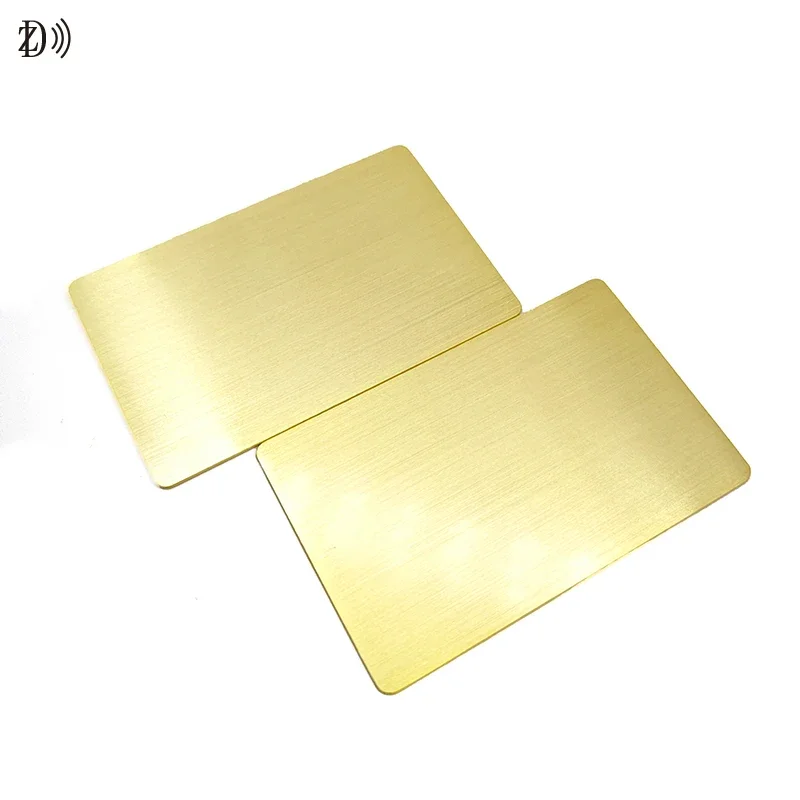 custom，custom,Brushed Gold RFID NFC Metal Card Membership Club Management NTAG213 RFID Metal Card