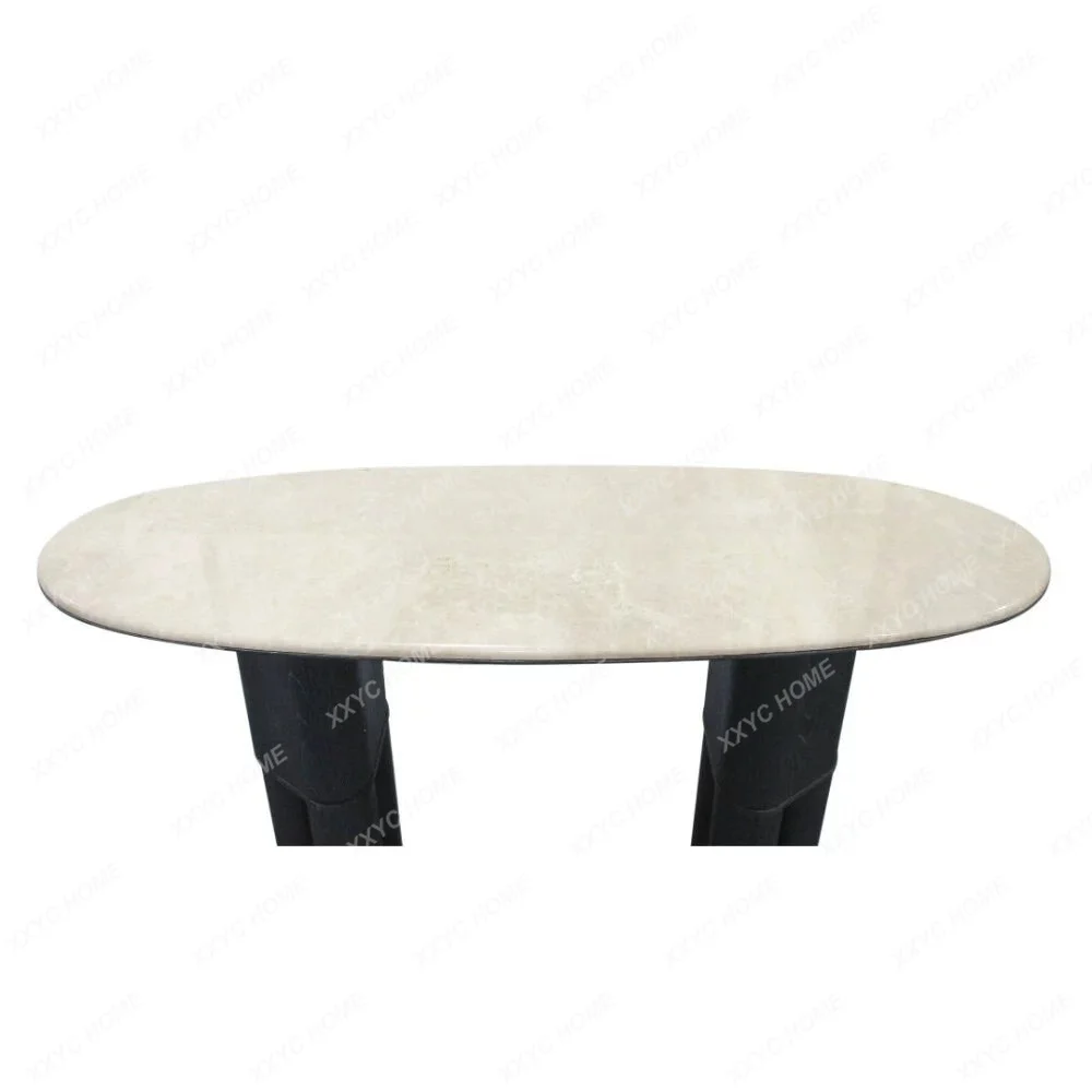 Entrance table Light luxury semi-circular entrance table Simple modern art entrance cabinet Marble strip case