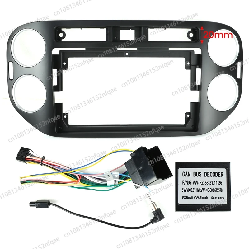 For Vw Tiguan Car Radio DVD Android Stereo audio screen multimedia video frame cables Harness navigation modification adapter 9"