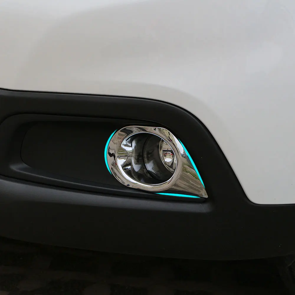 2 Stücke Abs Vorne Links Rechts Nebelscheinwerfer Lampe Rahmenabdeckung Trim Dekoration für Peugeot 2008 2014-2019 Autozubehör
