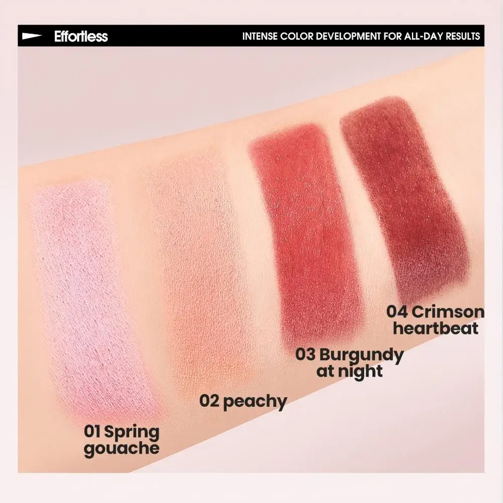 Stick per labbra e guance multiuso setoso - Fard in crema a lunga durata e balsamo per labbra per un trucco senza sforzo - Fard rosa energico per il viso