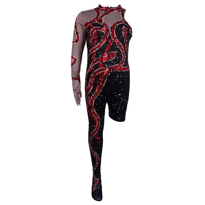 taylor-cosplay-swift-eras-tour-sparkles-costume-imprime-3d-sexy-noir-une-jambe-serpent-combinaison-halloween-corps-femmes