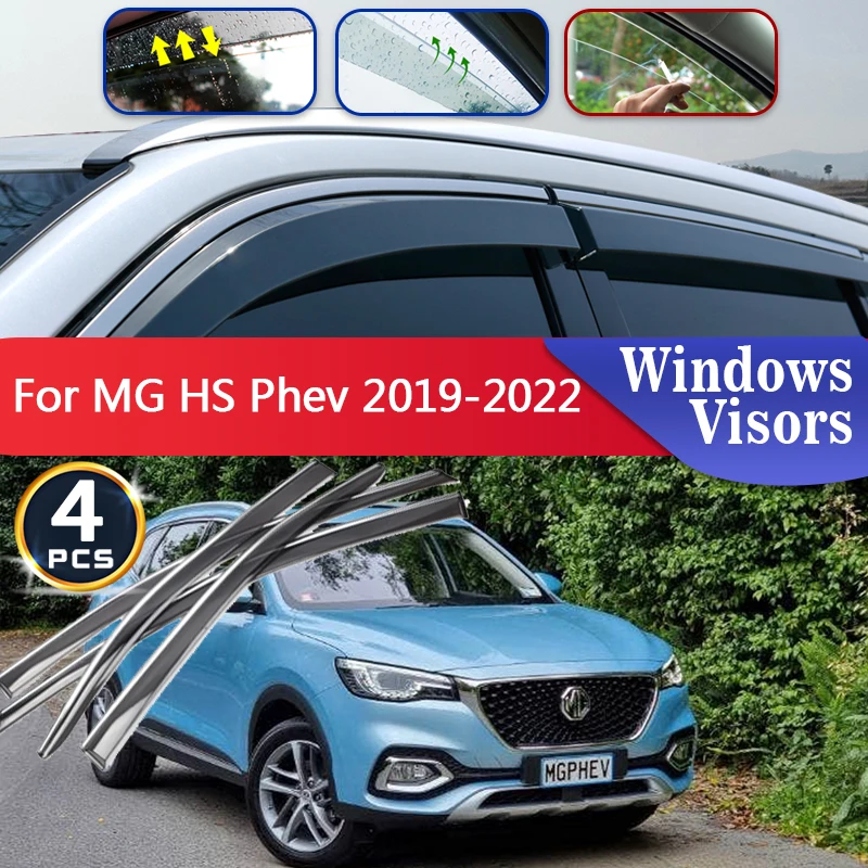 

Deflectors for MG HS 2021 MGHS Ehs Phev 2019~2022 Auto Accessories Car Window Visors Rain Eyebrow Guards Wind Smoke Windscreens