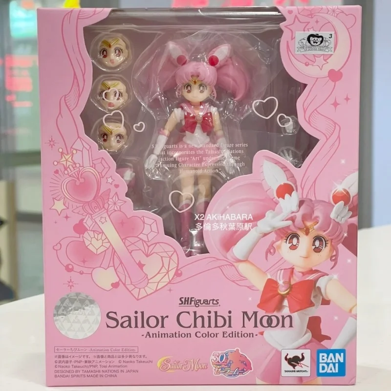 

Original Bandai Shf Sailor Moon Chibiusa Action Figure Anime Color Kawaii Figurine Genuine Model Collectible Statue Gift Toys