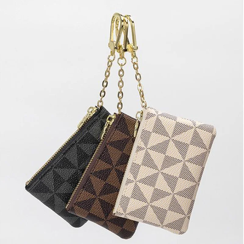 Coin Purse Creative Metal Decoration Small Hanging Bag Key Bag Simple Printed Mini Card Bag image 2
